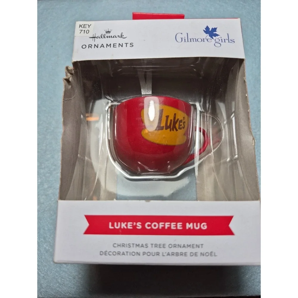 Hallmark Ornament 2024 Gilmore Girls Luke's Coffee Mug Christmas Ornament READ